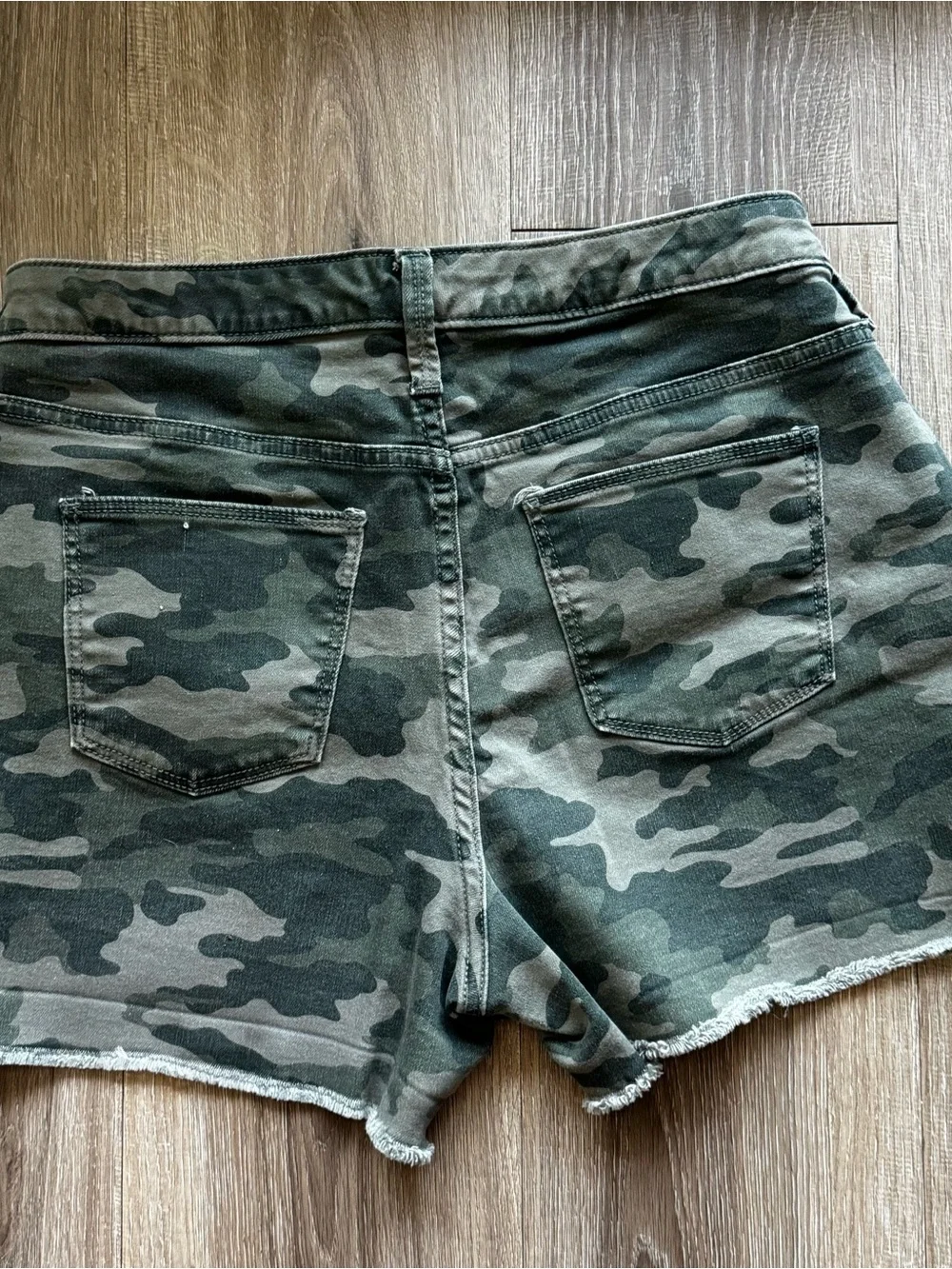 Universal Thread Green Camo Denim Shorts
